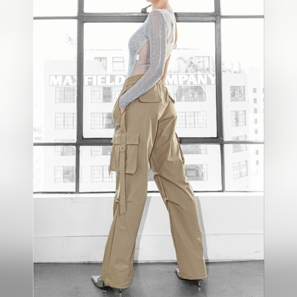 #86 SALE 🛑48 M BOHO CHIC FABULOUS WIDE LEG CARGO PANTS - Picture 3 of 16
